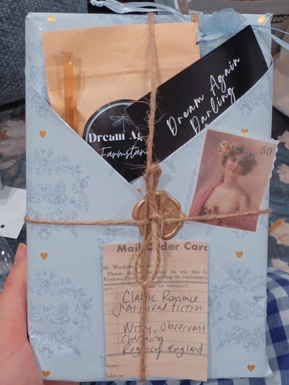 Blue Floral Gift Bag